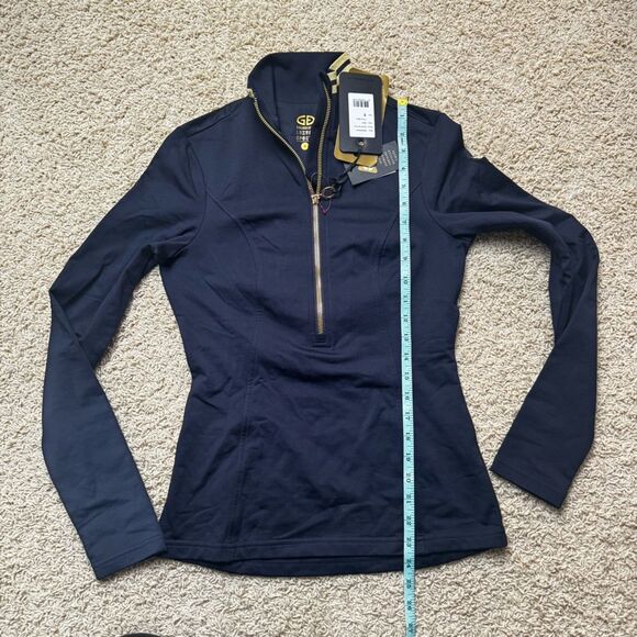 Goldbergh Diane Ski Pully Navy Blue Thermal Base Layer with Gold NWT size Small - Picture 5 of 6